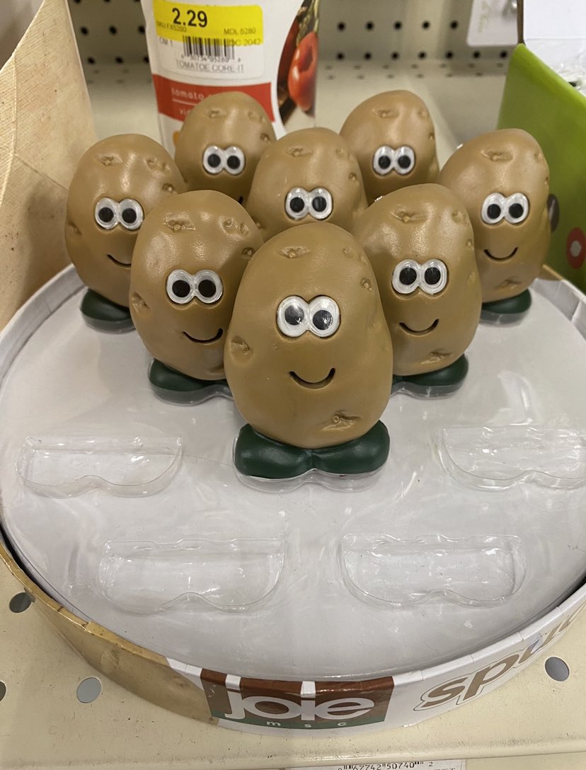 Potato patch at local hardware store seems to be missing some dear ones - ATM is missing a special potato, too. ♥️ Anyone find one???