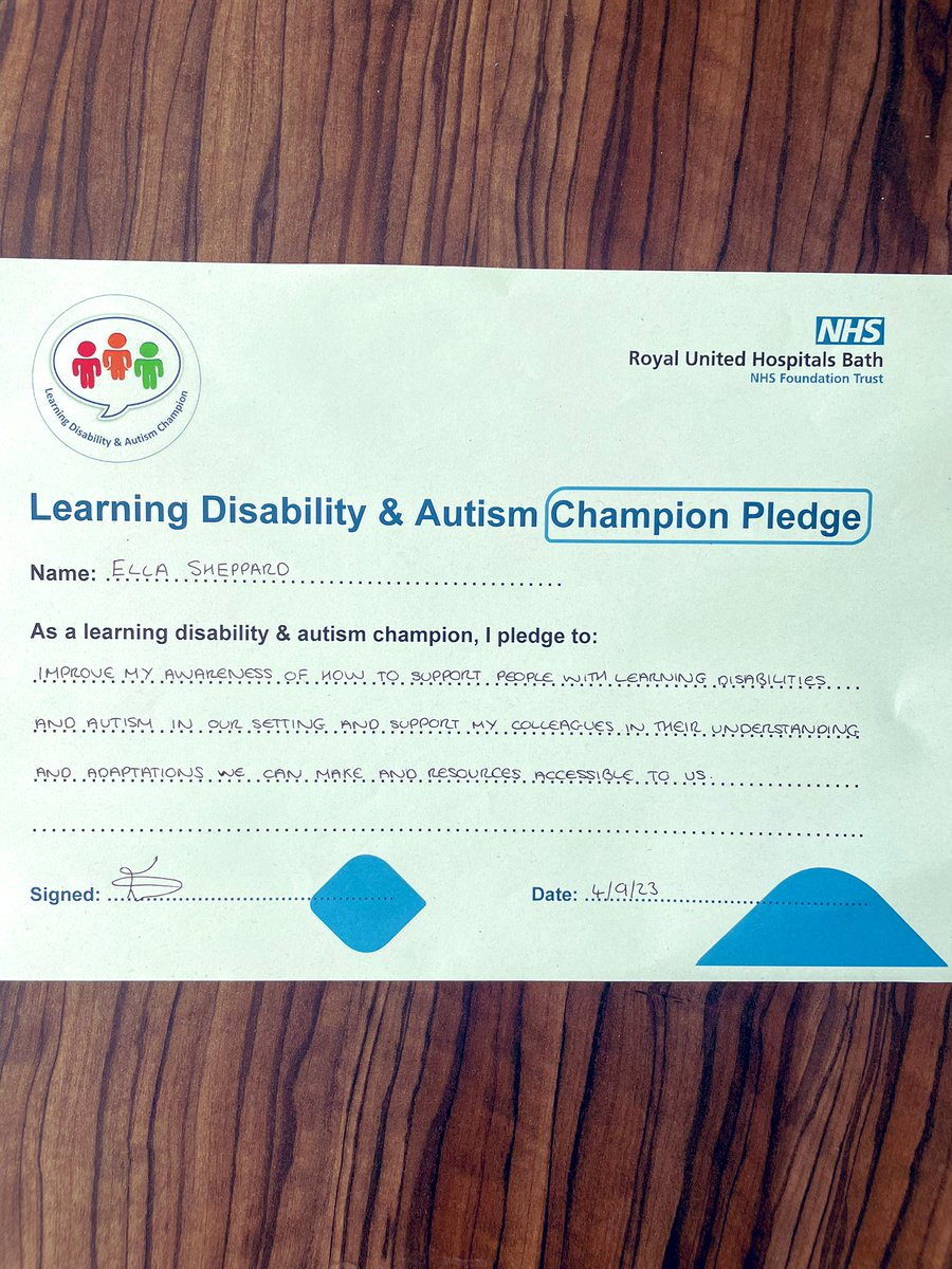 lois_mitchell_'s tweet photo. Another cohort of @RUHStaff signed up to become Learning Disability and Autism Champions 💪🏼🏥💙 here’s a couple of pledges from today. Interested in becoming a champion? Please get in touch. @JoBaker_6 @Antonialynch https://t.co/9W12HOpf65
