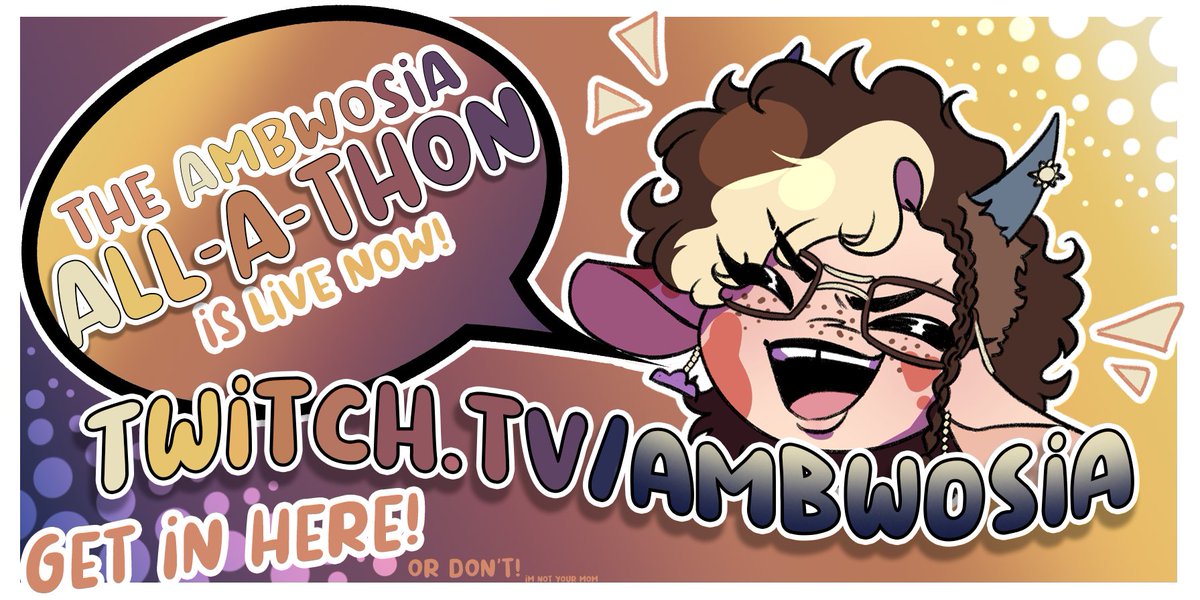 THE AMBWOSIA ALL A THON IS LIVE BABEY!!!! CHECK ATTACHED TWEET!!!