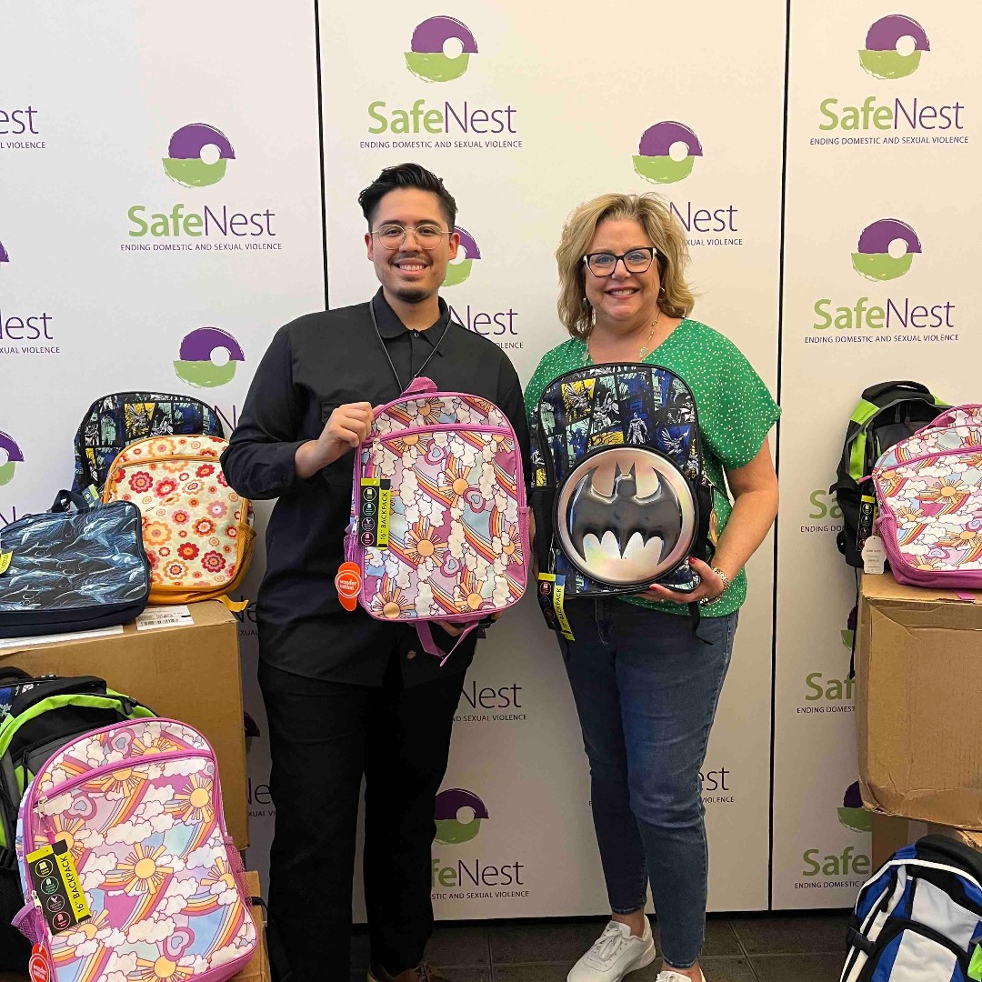 SafeNest is humbled by the generosity of our community. Thank you so much to @AFCU for donating fifty backpacks and school supplies for our kids at Shelter! We are so grateful for your partnership and support! #youmatter #strongertogether #lasvegas