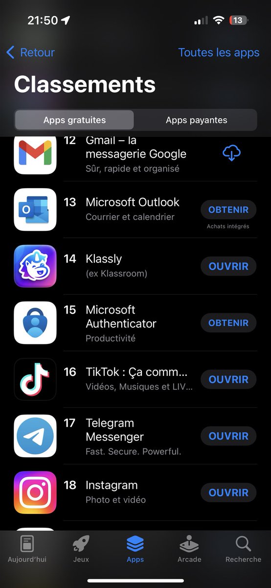 Aujourd’hui, il y a plus de gens qui téléchargent Klassly qu’Instagram, Tiktok ou Telegram.

Bon, c’est un jour dans l’année mais quel kiff ! #rentree #rentree2023