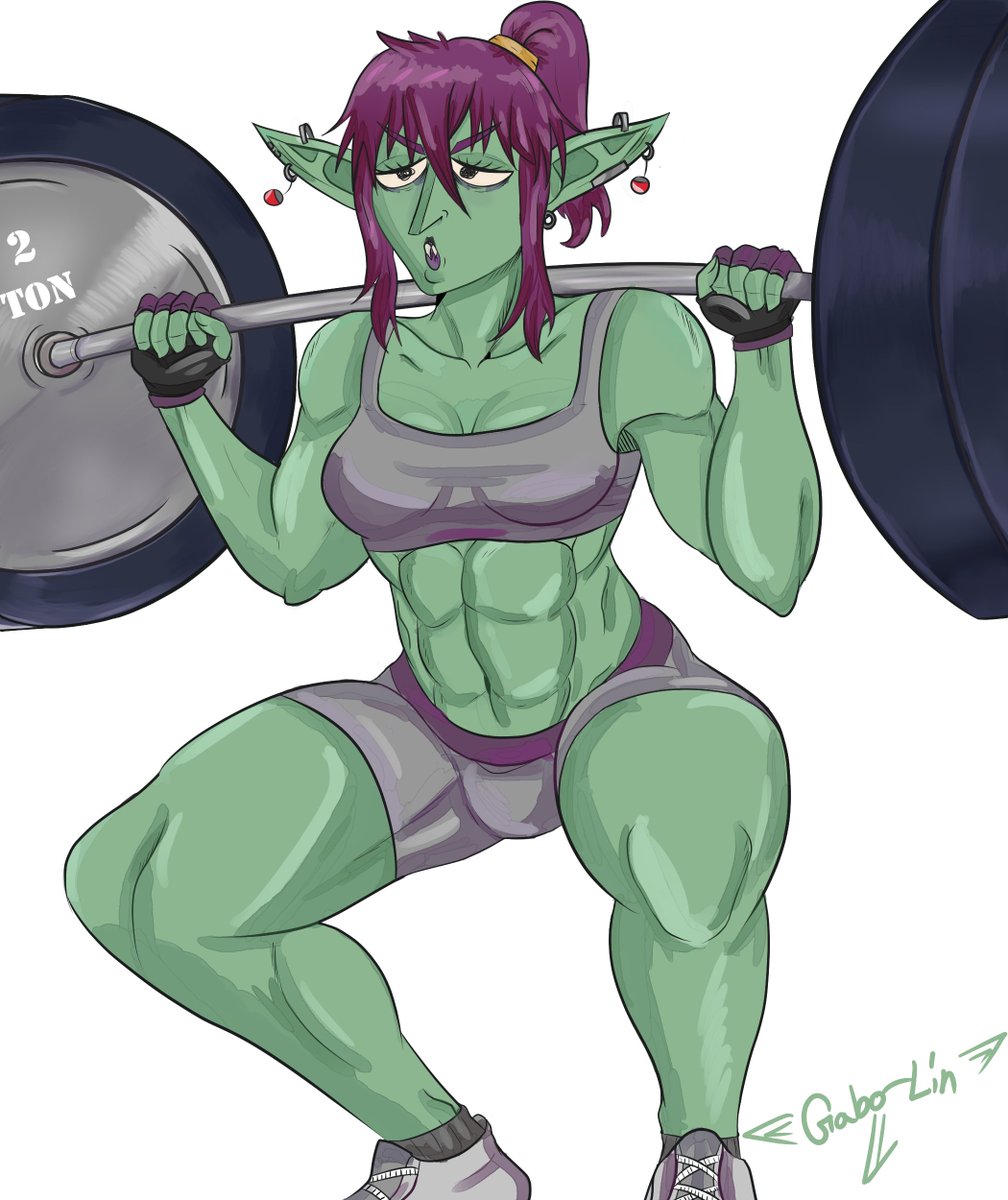 GaboLinVT's tweet photo. I drew this literally last July but never rendered it. Tried out a new brush for shading but I need to practice with it more. 

BIG LIFT
#gabort #vtuber #vtuberen https://t.co/wRUp899uPS