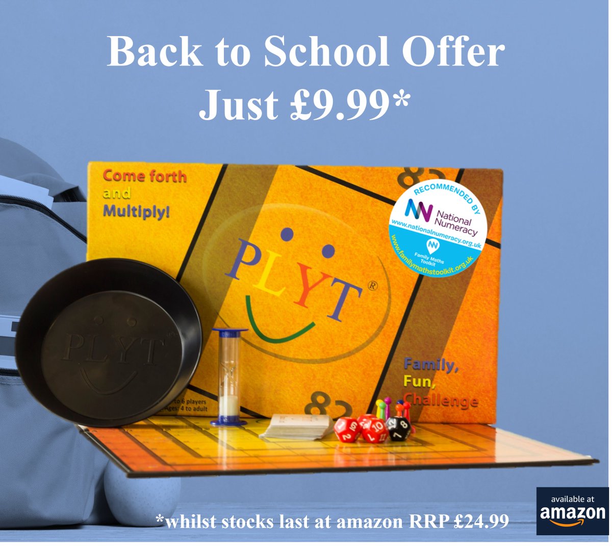 Grab your copy of #PLYT whilst stocks last at Amazon.
Just £9.99, proven to improve maths and kids love playing 😉🎲
#boardgames #maths #BackToSchool #learningthroughplay