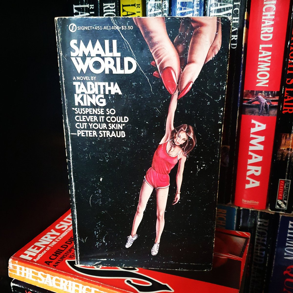 Bookaholicdude's tweet photo. Who has read this? Should I bump it up the TBR?
#horrorbooks #HorrorCommunity #HorrorFamily #tabithaking #horrorpaperback #vintagepaperback https://t.co/7pReCNbBGP