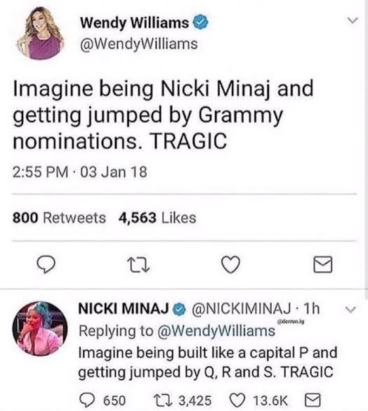 Remember when Nicki Minaj said this as a response to Wendy Williams 😭