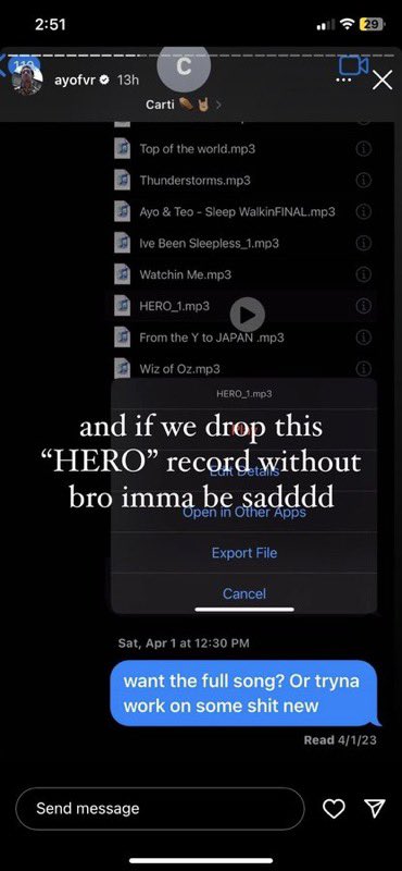 unseenopium's tweet photo. Carti aired Ayo and Teo after making a song with them 👀 😭 https://t.co/p74EKr0ZaN