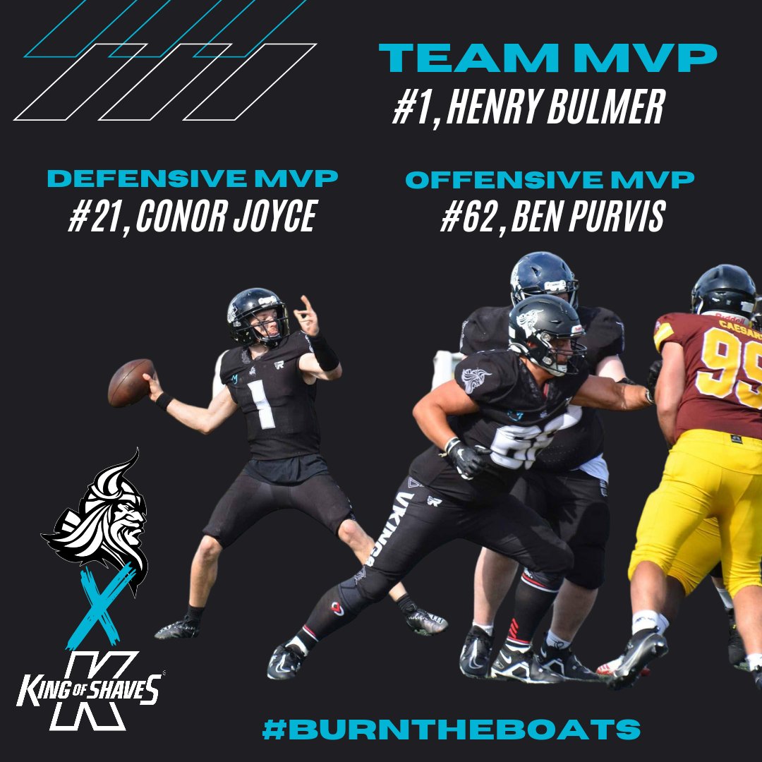 vikings_afc's tweet photo. 🏆 MVPs for our Northern Final win over Nottingham Caesars.
Well done lads!! 
#VikingsFootball #BTMB #BurnTheBoats #MVPs https://t.co/jlY8fDdYe8
