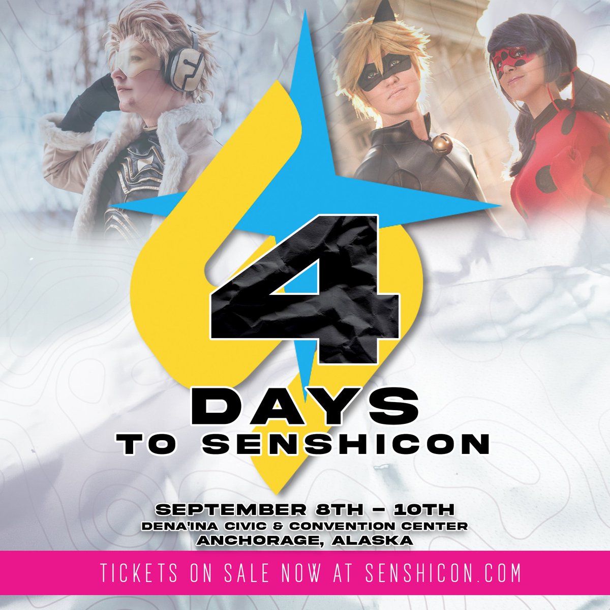 4 days before Senshi Con! We can't wait to see cosplaying pros, <a href="/twinfoolz/">twinfools 🔜 aniMUC</a> and <a href="/JennaOliverVA/">Jenna</a> Nova Vandorwolf! Are your cosplays ready to show off? If not, make the most of the time you have left before Friday!
#senshicon #senshicon2023 #twinfoolz #Nova #cosplay #anchorage #AK