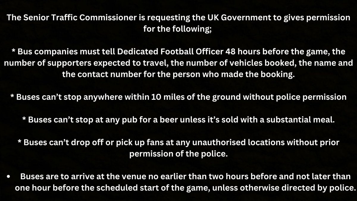 🚨Scottish football fans, read this! On 30/08 the UK Gov published the consultation document ‘Guidelines for taking passengers to sporting events in Scotland’ The draconian proposals put civil liberties at risk. They must be opposed! What is proposed⬇️ gov.uk/government/con…