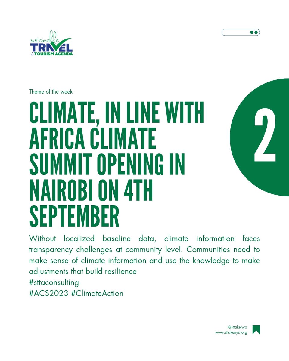 STTAKenya's tweet image. Without localized baseline data, climate information faces transparency challenges at community level. Communities need to make sense of climate information &amp;amp; use the knowledge to make adjustments that build resilience. #LeaveNoOneBehind 
#sttaconsulting #week35
#ACS2023 #Climate