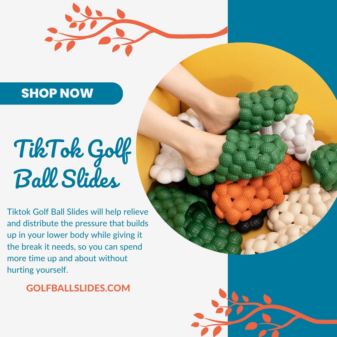 GolfBallSlides's tweet image. Stay on trend with our TikTok Golf Ball Slides! ⛳🩴 These slides are not just comfy but also add a playful twist to your footwear collection. Show off your love for golf in a fun and fashionable way. 
Shop Now: golfballslides.com/products/tikto…
#SlideIntoStyle #GolfBallSlides