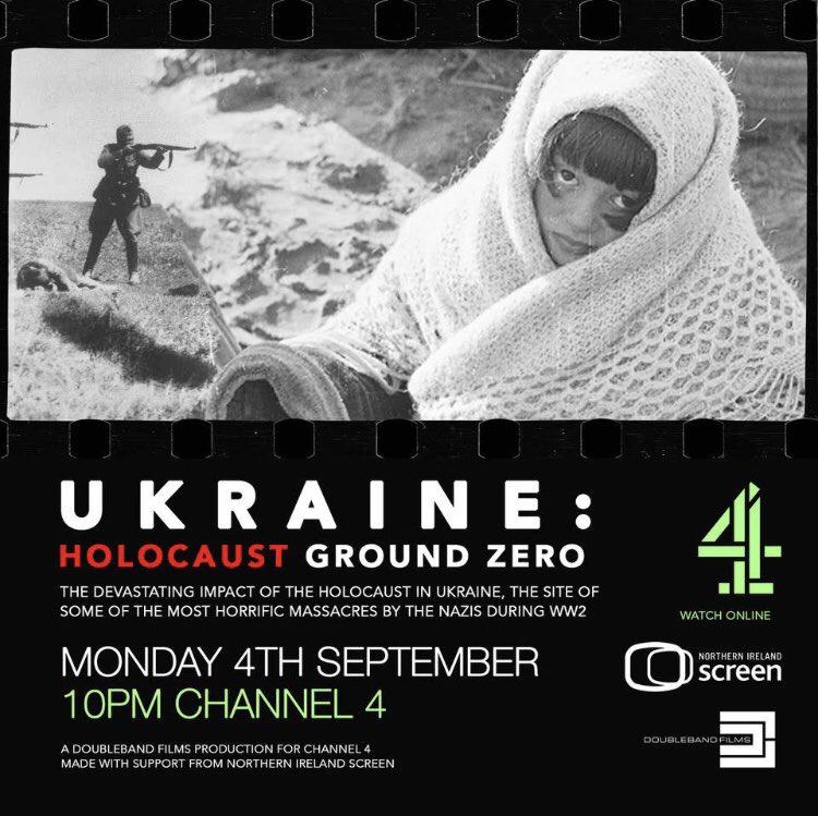 Tonight at 10pm on @Channel4 extraordinary testimony from survivors of the Holocaust in Ukraine and the terrible massacres committed there by the Nazis in WW2 - #UkraineHolocaustGroundZero @doublebandfilms @NIScreen