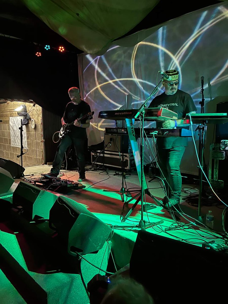 MonkeyTrial's tweet photo. @MonkeyTrial  had a spiffing time at @offthetracks Festival playing on the Black Barn Stage Saturday evening. Many thanks to Andy and Boz for the booking. Steve and crew for all their help and to the very nice festy people of OTT for the warm welcome. Photos Sheena Atkinson. https://t.co/LDGNqNMZmm