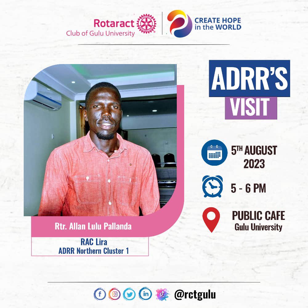 RctGulu's tweet photo. Hello Hope Creators!
The Elephants are entering September with a hosting atmosphere 🫶😊..
Join the herd this Tuesday, and witness ADRR Northern cluster 1, Rtr Allan’s first visit to the club 🎉👏
Find more details on the flyer below 👇🏾
#ADRR’sVisit💪🏾
#TheElephantsAtHome✋ https://t.co/5XtPWrT2Hm
