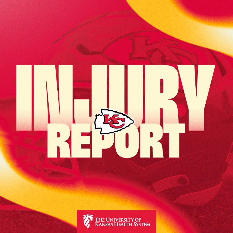 Chiefs's tweet photo. Travis Kelce is questionable for tomorrow's game.