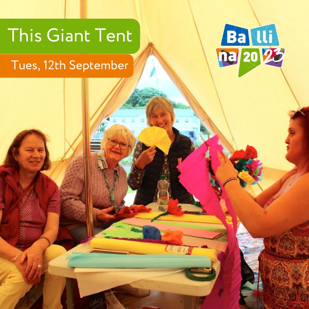Join Us for a special day with members of the Traveller Community under This Giant Tent in Mercy Park, Ballina on Tuesday, September 12! 👋

Discover more about This Giant Tent at - ballina2023.ie/this-giant-ten….

#Ballina2023 #IrishTraveller #IrishTravellers #TravellingCommunity