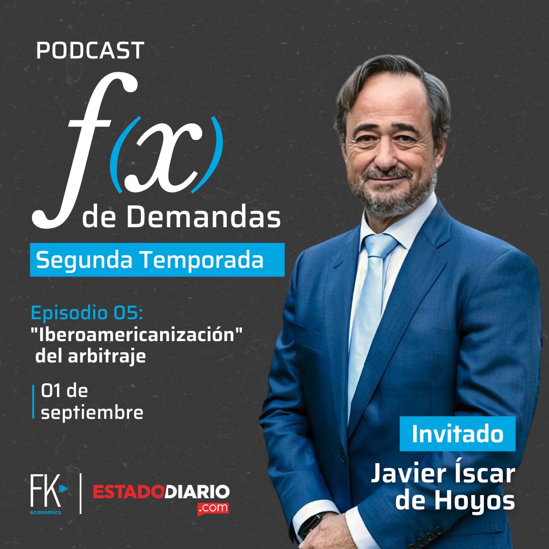 #estreno
Función de Demandas T2 E05 | «Iberoamericanización» del arbitraje Conversamos con Javier Íscar de Hoyos sobre la creciente tendencia a "iberoamericanizar" el arbitraje, el nacimiento del CIAR y la fusión con el CIAM.
👇 entra al enlace para más
estadodiario.com/programas/func…