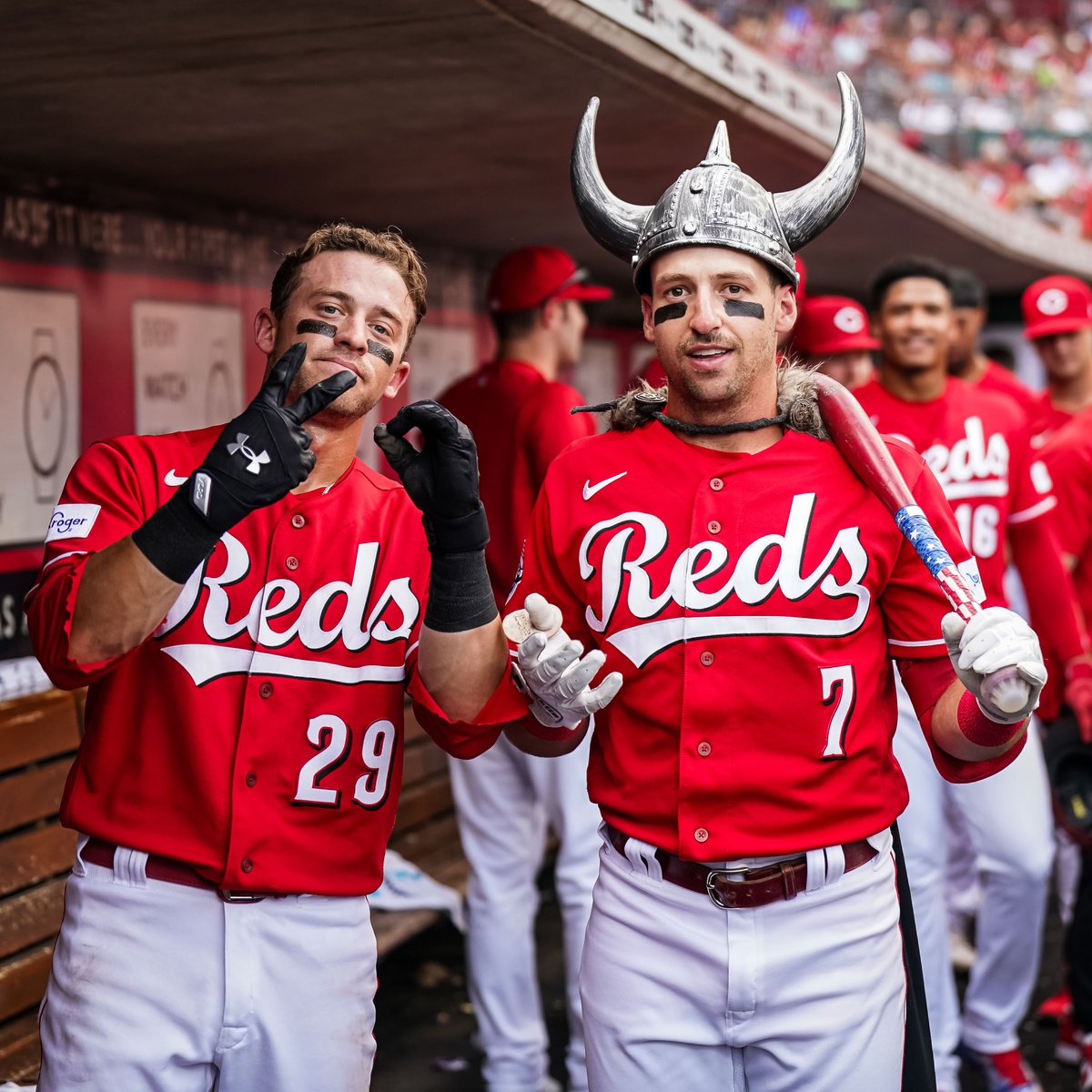 Reds's tweet photo. Hey TJ, how many homers does Spence have? https://t.co/XPu8NpfkPz