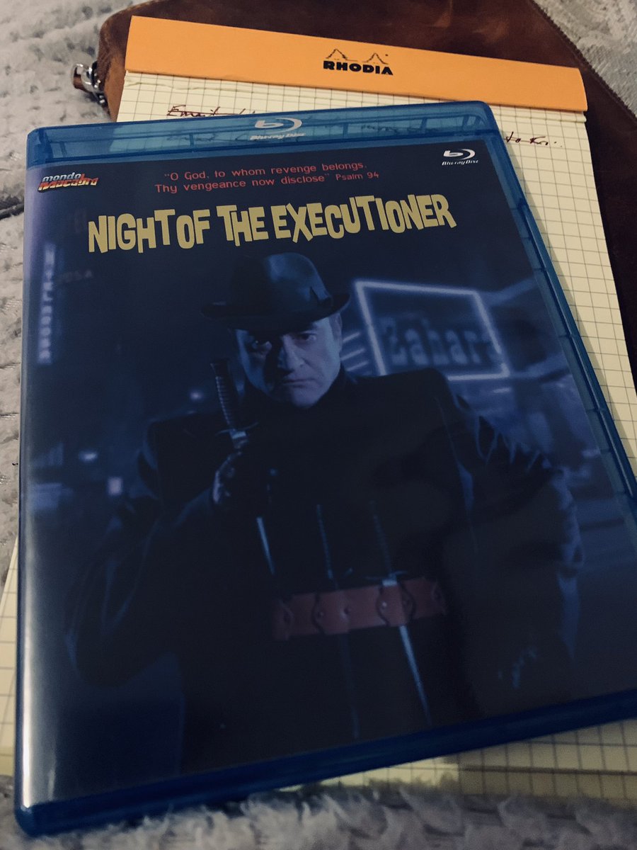 #ThisNightIllWatchYour Blu-ray release from @MondoMacabroUSA of the 1992 #PaulNaschy picture NIGHT OF THE EXECUTIONER. First time watch, so nothing to say about this one for the time being. Looking forward to it. #JacintoMolina #Eurocult