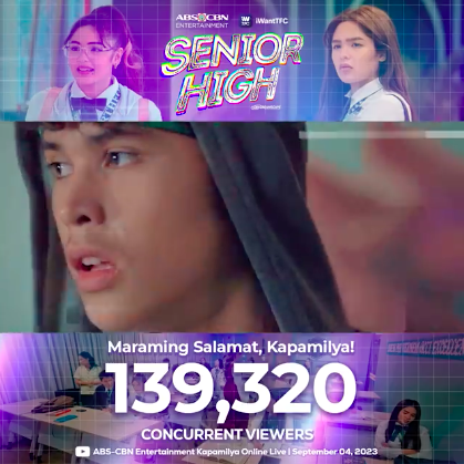 PaPiPh50823's tweet photo. dreamscapeph
Maraming Salamat sa mga sumubaybay sa #SHStolen sa Kapamilya Online Live — 139,320 PEAK CONCURRENT VIEWERS! #SeniorHigh 💙💜✨ https://t.co/v5DEmdDoKE
