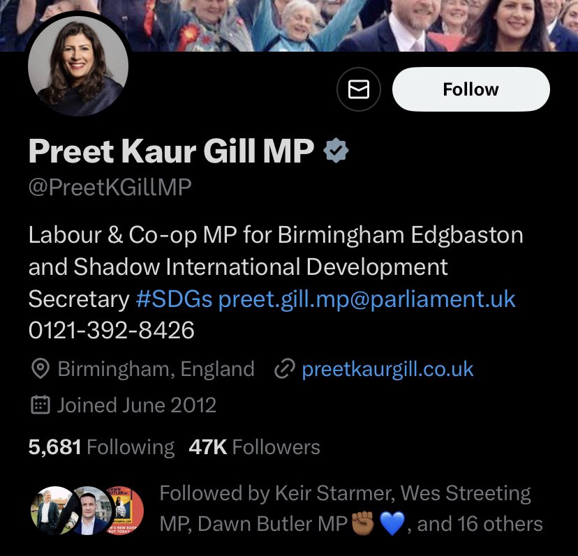 jassik356's tweet photo. @PreetKGillMP can you update your bio as you have been demoted to the backbenches of our future government. Well done @UKLabour @Keir_Starmer for removing this women-hater from the shadow cabinet. 

Karma is real folks. This women is the best example! 😂 https://t.co/JMiZ9LtsBw