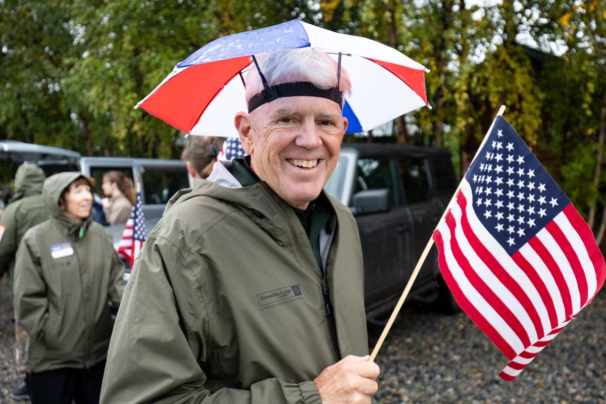 A little rain didn’t dampen spirits or stop staff and community members from coming out to give a warm welcome to 11 new military veteran couples for week 15 of <a href="/SamaritansPurse/">Samaritan's Purse</a> Operation Heal Our Patriots in Alaska.