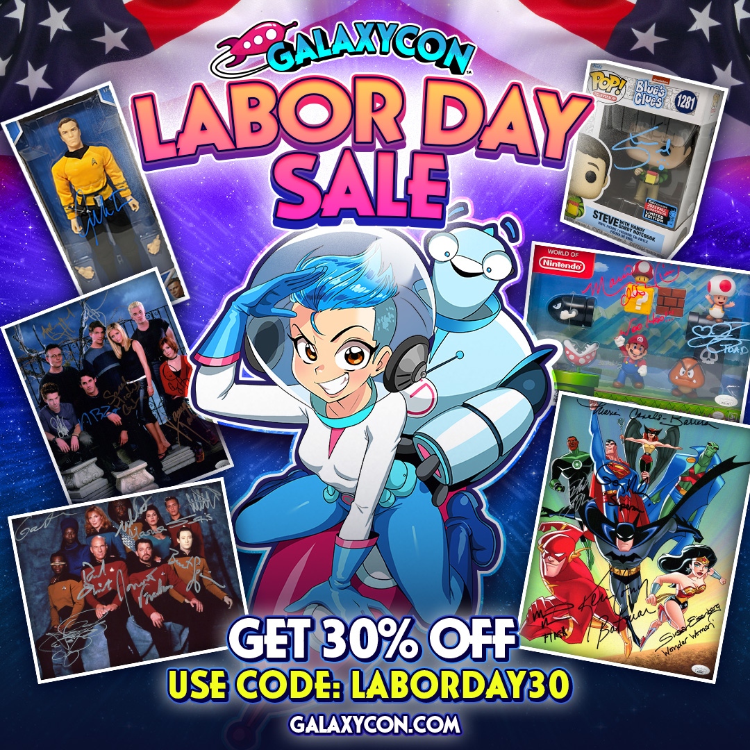 Happy Labor Day! Take a load off and shop our 30% OFF storewide sale! For a limited time, use code LABORDAY30 at checkout and get 30% off your entire order!*

galaxycon.com/pages/galaxyco…

Offer ends 9/8/23 @ 11:59PM ET! *Exclusions &amp; restrictions apply.

 #GalaxyCon