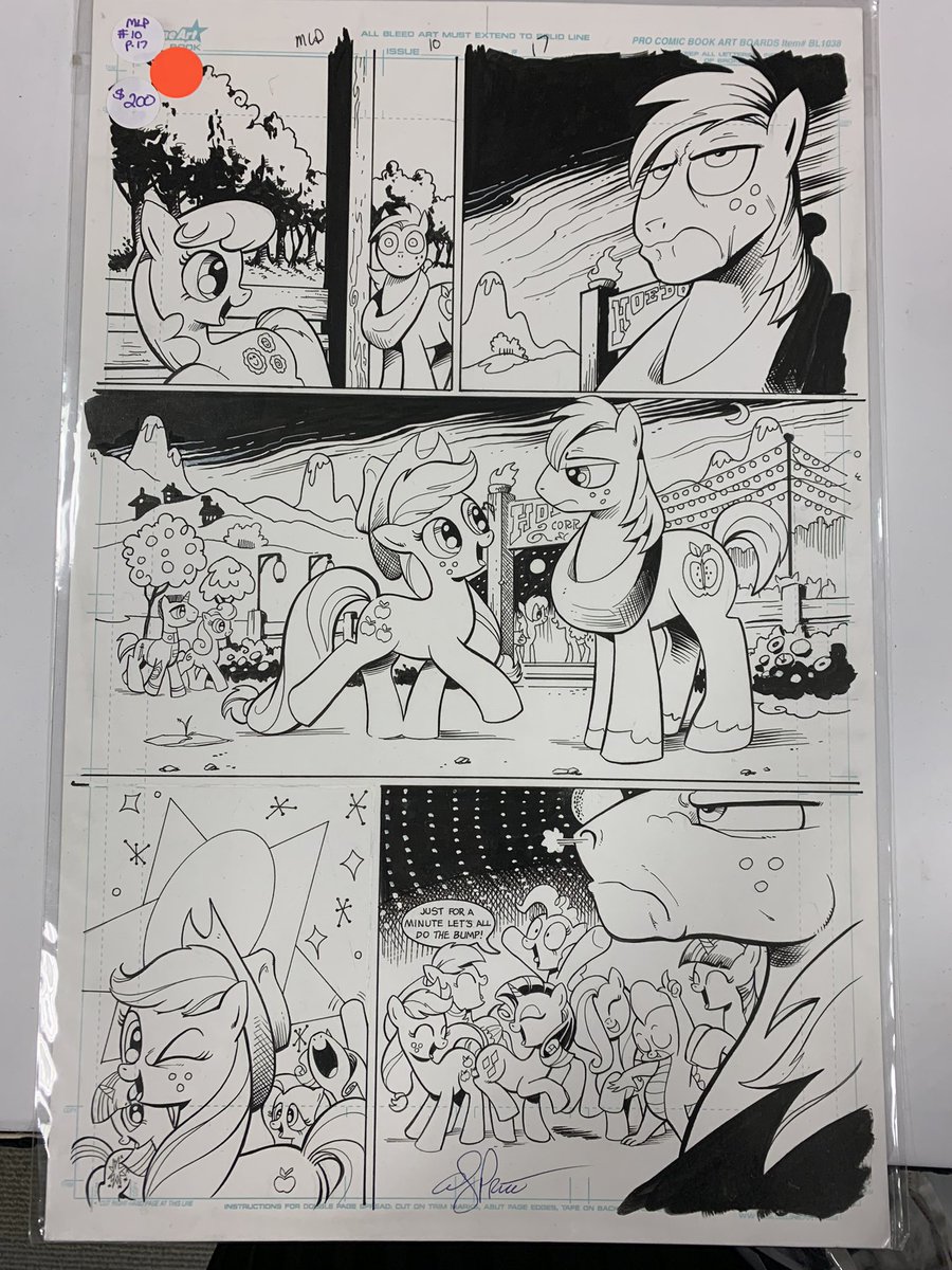 MoistureWavy's tweet photo. INCREDIBLE experience at dragoncon yesterday getting to meet my biggest artistic inspiration @AndyPriceArt !!! And got this original page of my absolute favorite issue in the MLP IDW comics! So excited I could barely believe it was real 🥹 https://t.co/gksFMKnEgt