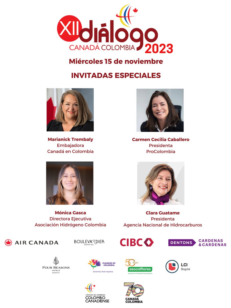 🇨🇦🇨🇴¡El Diálogo Canadá Colombia 2023 está a la vuelta de la esquina! Contaremos con la destacada participación de mujeres líderes de la economía binacional. #MujeresLíderes #DiálogoCanadáColombia2023