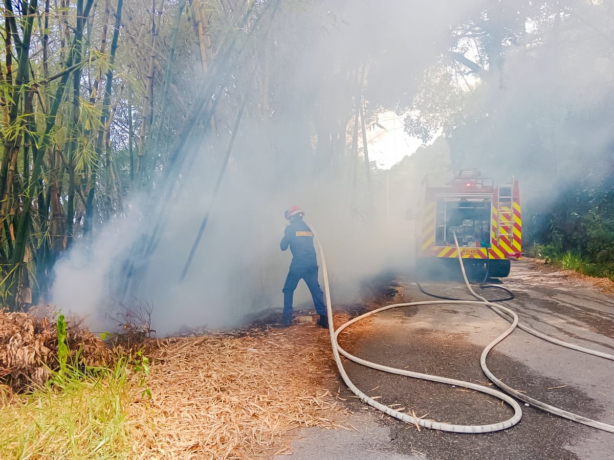 floridabomberos's tweet image. Este #lunes, #unidadesbomberiles lograron #controlar un #incendio de #coberturavegetal en la #vía del #antiguo #Clubtiro, sobre la #autopista #Floridablanca - #Piedecuesta. 

Ante la rápida atención del #CBVF, las #llamas solo #consumieron aproximadamente 40 mts.² de #vegetación.