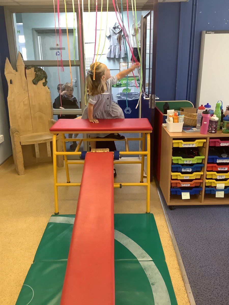 MPS_PrePrep's tweet photo. The Reception class slide into their first day of proper school, threw the rainbow curtain. We can wait to see what this year brings. #TheMillfieldWay #NewBeginnings #Receptionclass2023 https://t.co/oeGGMnsjjL