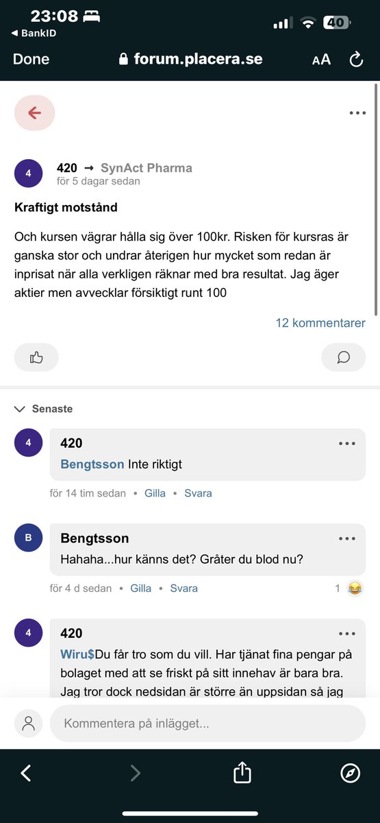 madloum's tweet photo. Måste bara älska forumen hos #synact ! Hatten av till 420, vet ej vem du är men du är ett geni 🔥 
Btw, vad är det för sekt i discorden alla pratar om ?! #pratapengar https://t.co/sJvtPyMYY0