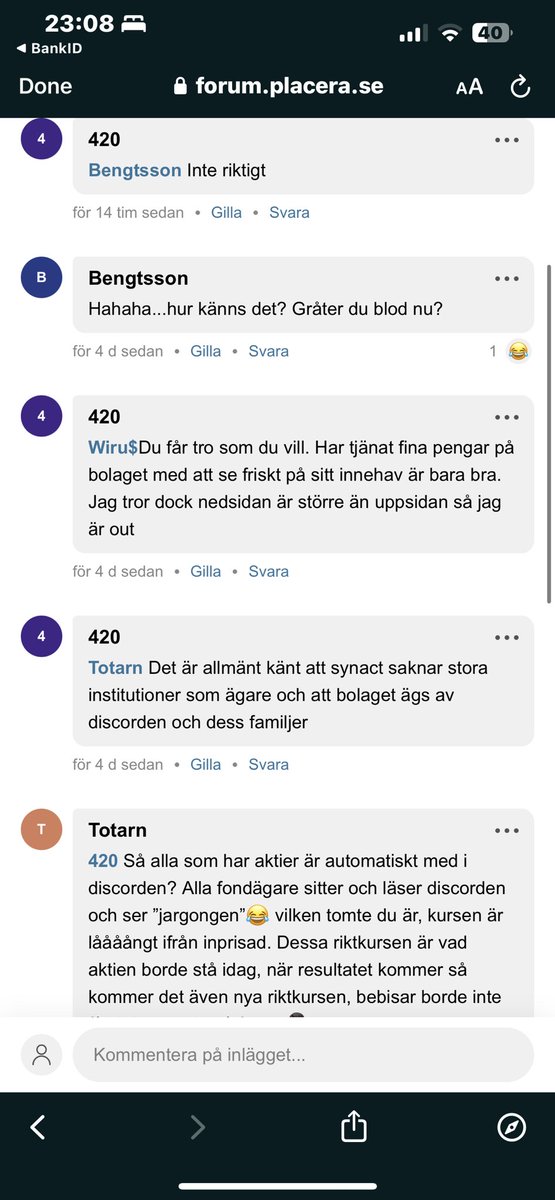 madloum's tweet photo. Måste bara älska forumen hos #synact ! Hatten av till 420, vet ej vem du är men du är ett geni 🔥 
Btw, vad är det för sekt i discorden alla pratar om ?! #pratapengar https://t.co/sJvtPyMYY0
