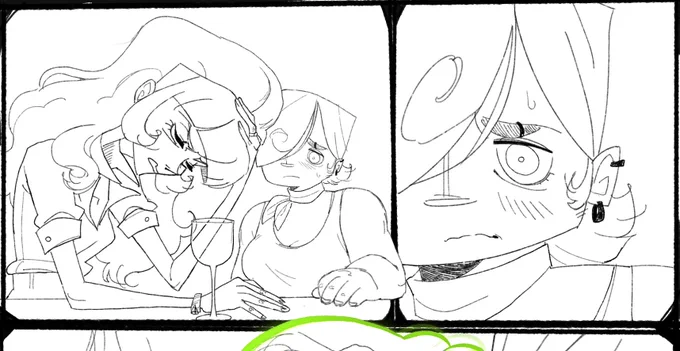 wip of a big sad comic because i love these fankes 