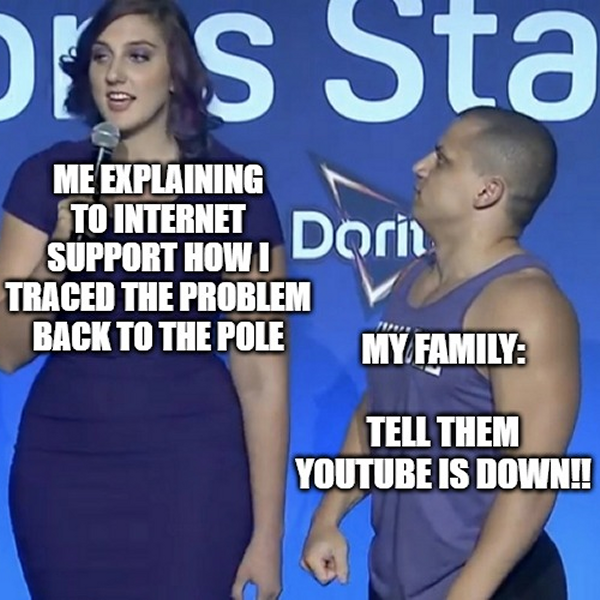 XlsTech's tweet photo. Every time the Internet goes down.

#Memes #techmemes #techhumor #YouTube https://t.co/C4wj9SEZ5M