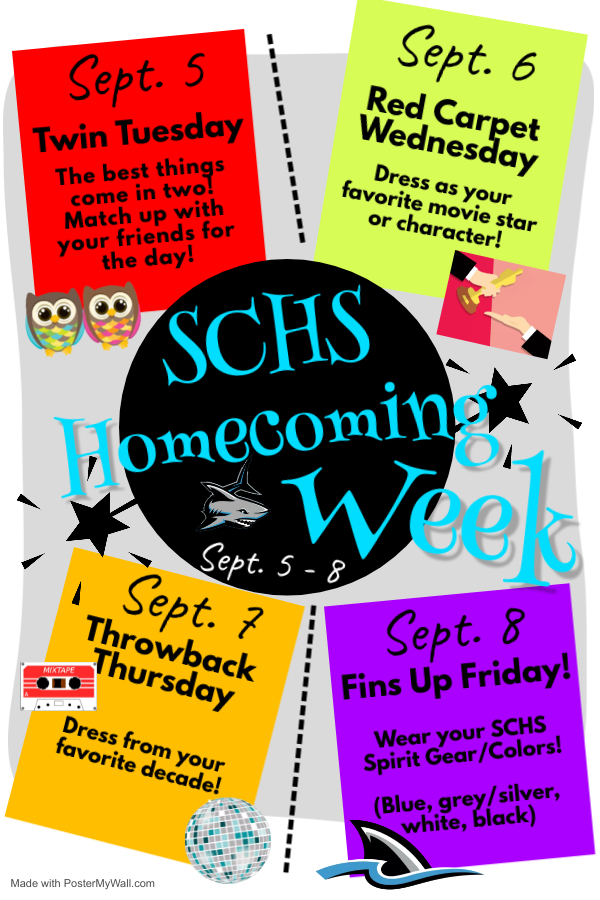 Don't Forget!  We are celebrating SCHS Homecoming all week long!