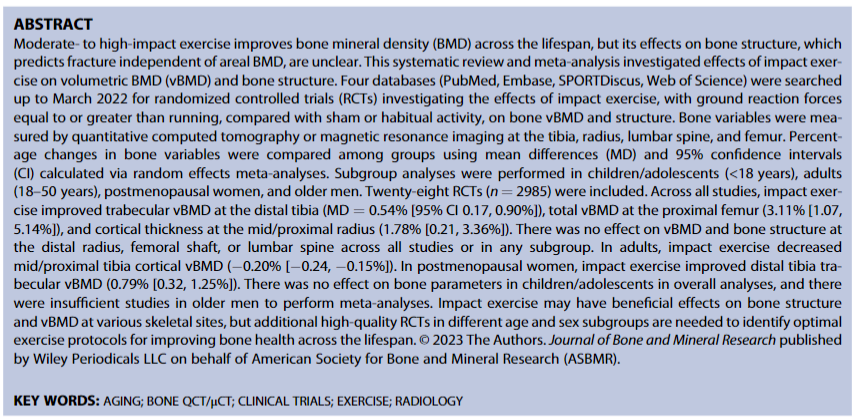 PatrickOwenPhD's tweet photo. 🚨#Published: Effects of moderate- to high-impact #exercise training on #bone structure across the lifespan: #SystematicReview &amp; #MetaAnalysis of RCTs

🔓Open access (#FREE) @The_JBMR:  https://t.co/iMyHvtdeGG

🙏@CarrieAnne_Ng @DavidScottPhD et al.

🤓Fig3 is epic! #NoBias https://t.co/aes7eelCTb