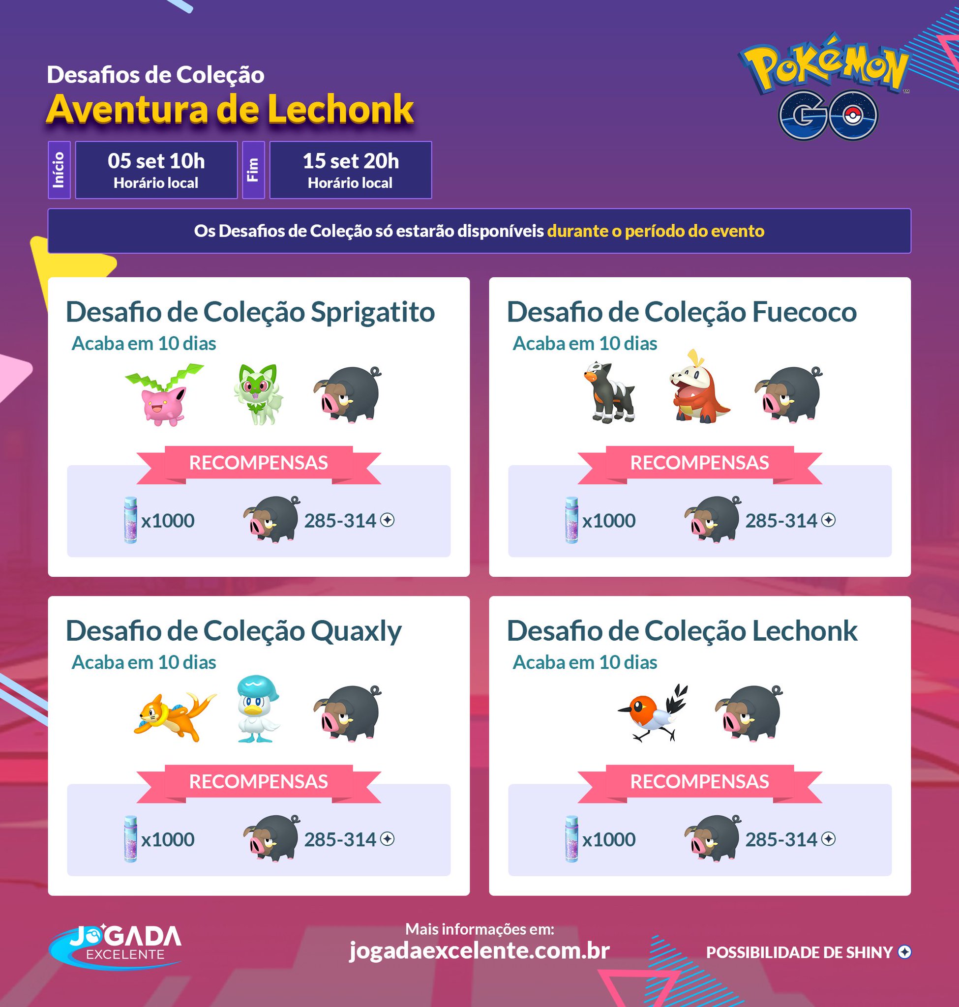 Jogada Excelente on X: Amanhã acontece o evento de Dia de Reides com as Aves Lendárias de Kanto. Confira todas informações abaixo e participe! ⠀ Data: 28/02 das 11h às 14h (horário