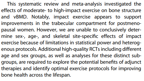 🚨#Published: Effects of moderate- to high-impact #exercise training on #bone structure across the lifespan: #SystematicReview &amp; #MetaAnalysis of RCTs

🔓Open access (#FREE) <a href="/The_JBMR/">The Journal of Bone and Mineral Research</a>:  asbmr.onlinelibrary.wiley.com/doi/10.1002/jb…

🙏<a href="/CarrieAnne_Ng/">Carrie-Anne Ng</a> <a href="/DavidScottPhD/">David Scott</a> et al.

🤓Fig3 is epic! #NoBias
