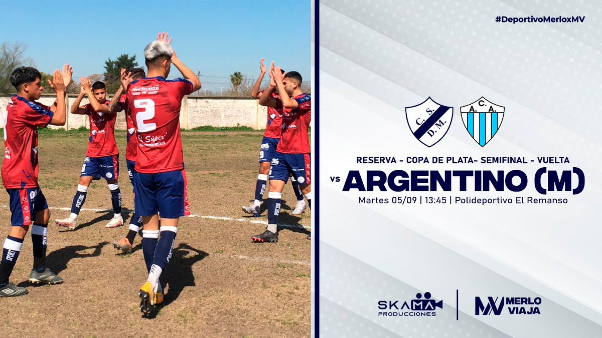 Este Martes 5 de septiembre a las 13:45hrs deportivo Merlo enfrentara a Argentinos de Merlo por la vuelta de las semifinales de la copa de plata torneo de reserva #primeraC 

Canal de youtube : "MerloViaja".

#DejenTransmitirALosPartidarios #mpu #Depmerlo #argentinodemerlo