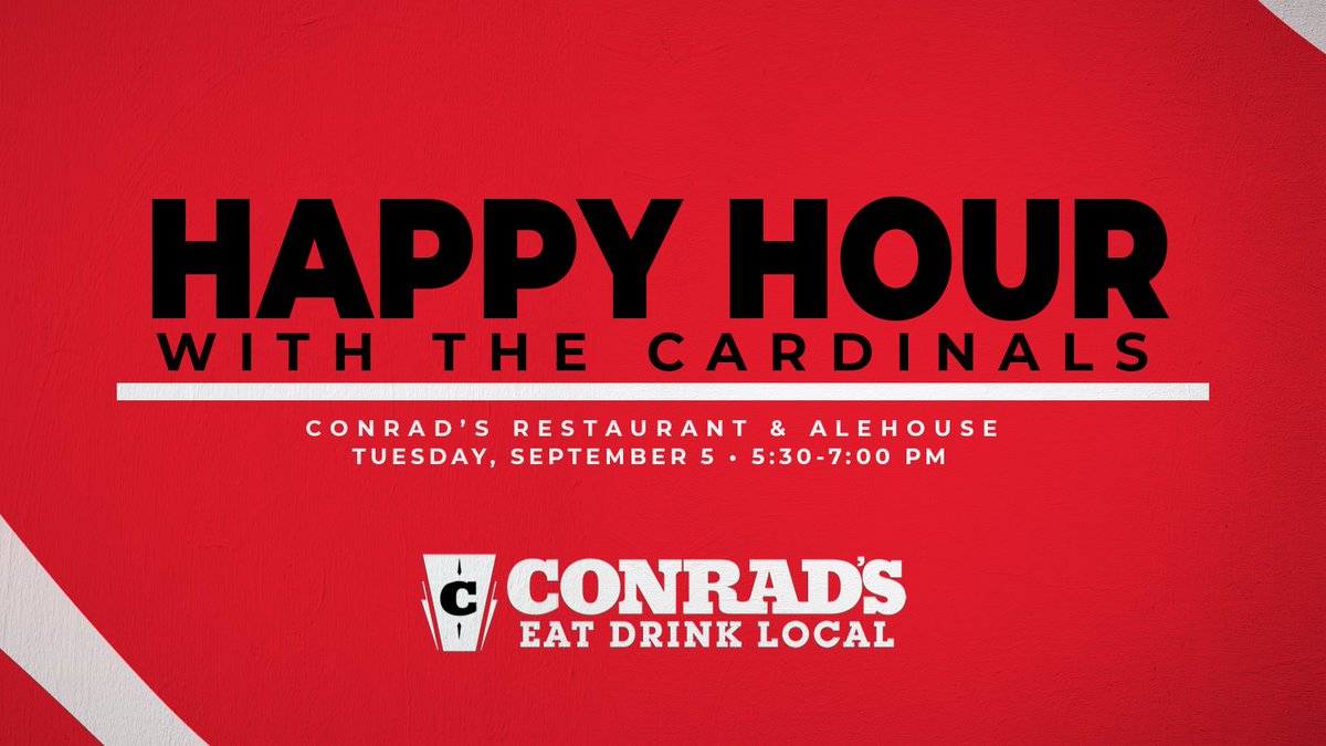 William Jewell Athletics (@jewellcardinals) on Twitter photo We're back tomorrow with the first Happy Hour with the Cardinals of 2023-2024!
Join us at <a href="/Conrads816/">CONRAD'S</a> to hear from coaches and student-athletes about the big opening weekend for <a href="/WJCVolleyball/">William Jewell Volleyball</a> and <a href="/JewellFootball/">William Jewell Football</a>! We're back tomorrow with the first Happy Hour with the Cardinals of 2023-2024!
Join us at <a href="/Conrads816/">CONRAD'S</a> to hear from coaches and student-athletes about the big opening weekend for <a href="/WJCVolleyball/">William Jewell Volleyball</a> and <a href="/JewellFootball/">William Jewell Football</a>!