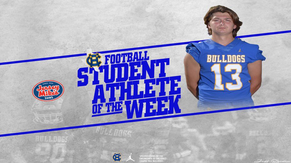 Chapel Hill Curriculum and Instruction (@chisdcurriculum) on Twitter photo Our Bulldog Academic All-Star of the week is Connor Griffin! 
Way to go Connor! Keep achieving greatness! #BigPlaysBigGrades #WeGotDogs #ChapelHill Our Bulldog Academic All-Star of the week is Connor Griffin! 
Way to go Connor! Keep achieving greatness! #BigPlaysBigGrades #WeGotDogs #ChapelHill