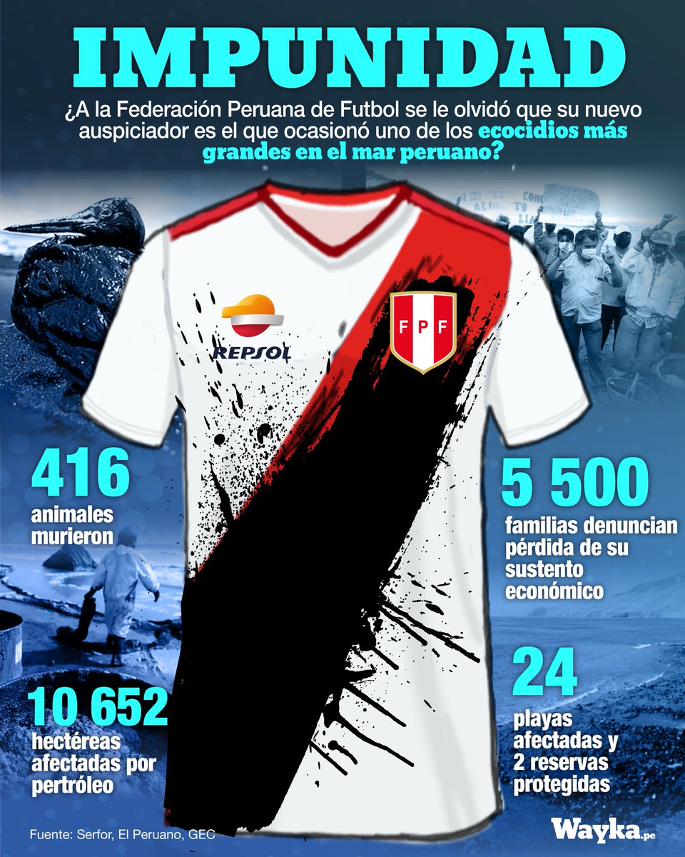 🌊🛢️ <a href="/Repsol/">Repsol</a> es anunciado como nuevo auspiciador de la Federación Peruana de Futbol. Aquí le recordamos todo lo que ocasionó la nueva empresa aliada del futbol peruano.