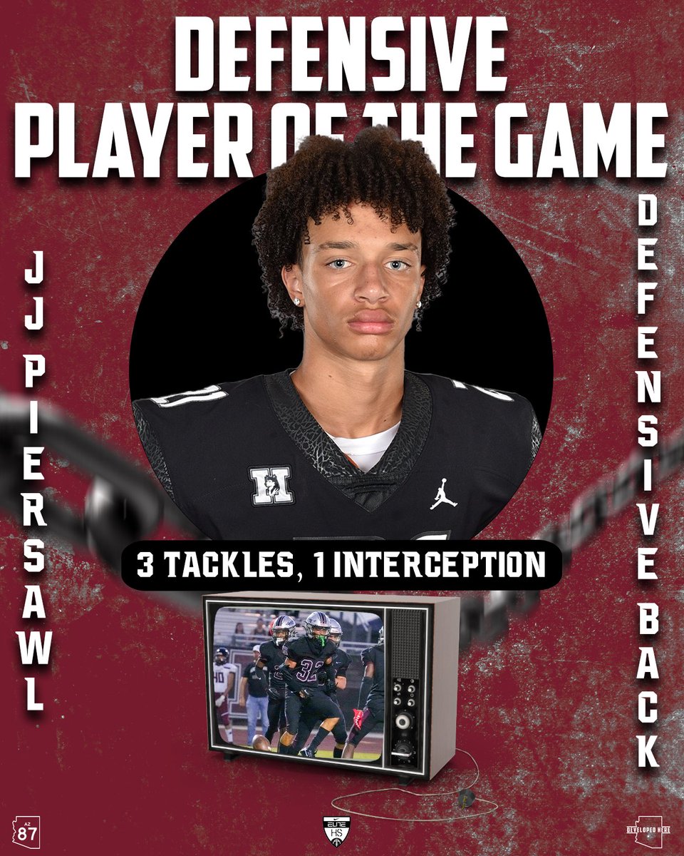 CoachBabcock_'s tweet photo. Congratulations to 2025 DB @jaxson_piersawl for being named JV Defensive Player of the Game vs Desert Ridge! He had 3 tackles and an INT !! #DevelopedHere @Husky_Football7 @CoachBrusby https://t.co/SRAiYdQJUz