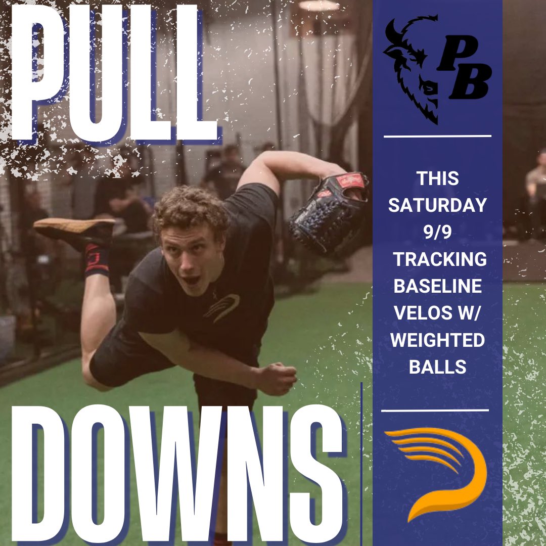 PitchingBisons's tweet photo. In preparation for our Velo Strength Training Phase beginning November, we are going to begin our progression into pull-downs!

We are going to get baseline velo’s so we know how to best train. With the use of weighted balls, we will throw 15 pull downs and gun each one for velo. https://t.co/Uw3YRv8WpW