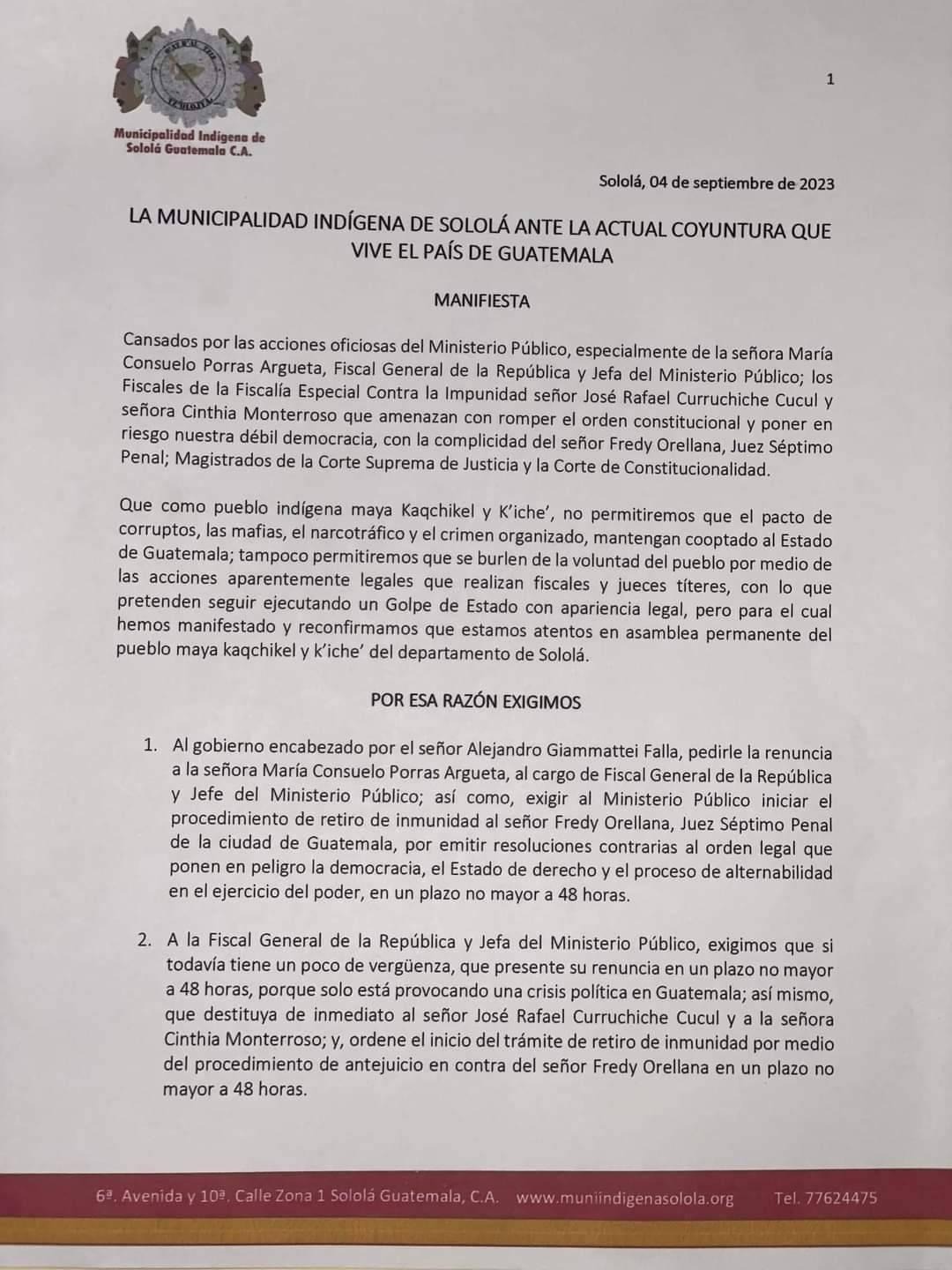 exigen renuncia de Consuelo Porras