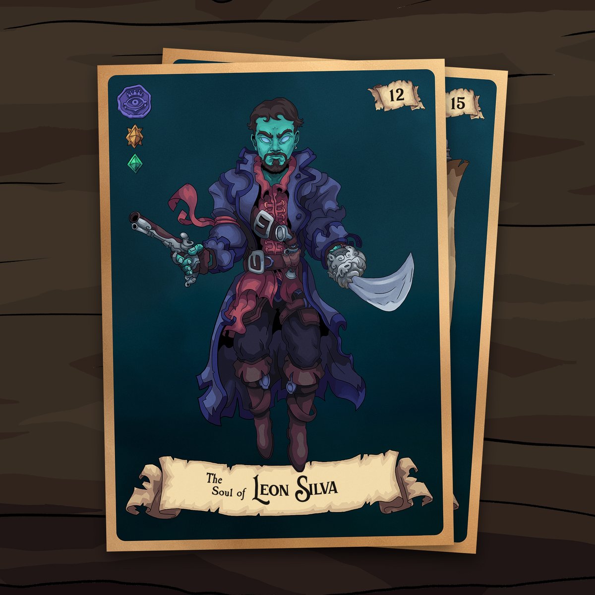 Experimentado capitán, iniciado en la armada portuguesa en el siglo XVII, persuadido por autoridades inglesas para tripular el Caribbean Eye, donde encontró su trágico final ¿Qué será de tu alma, Leon Silva?