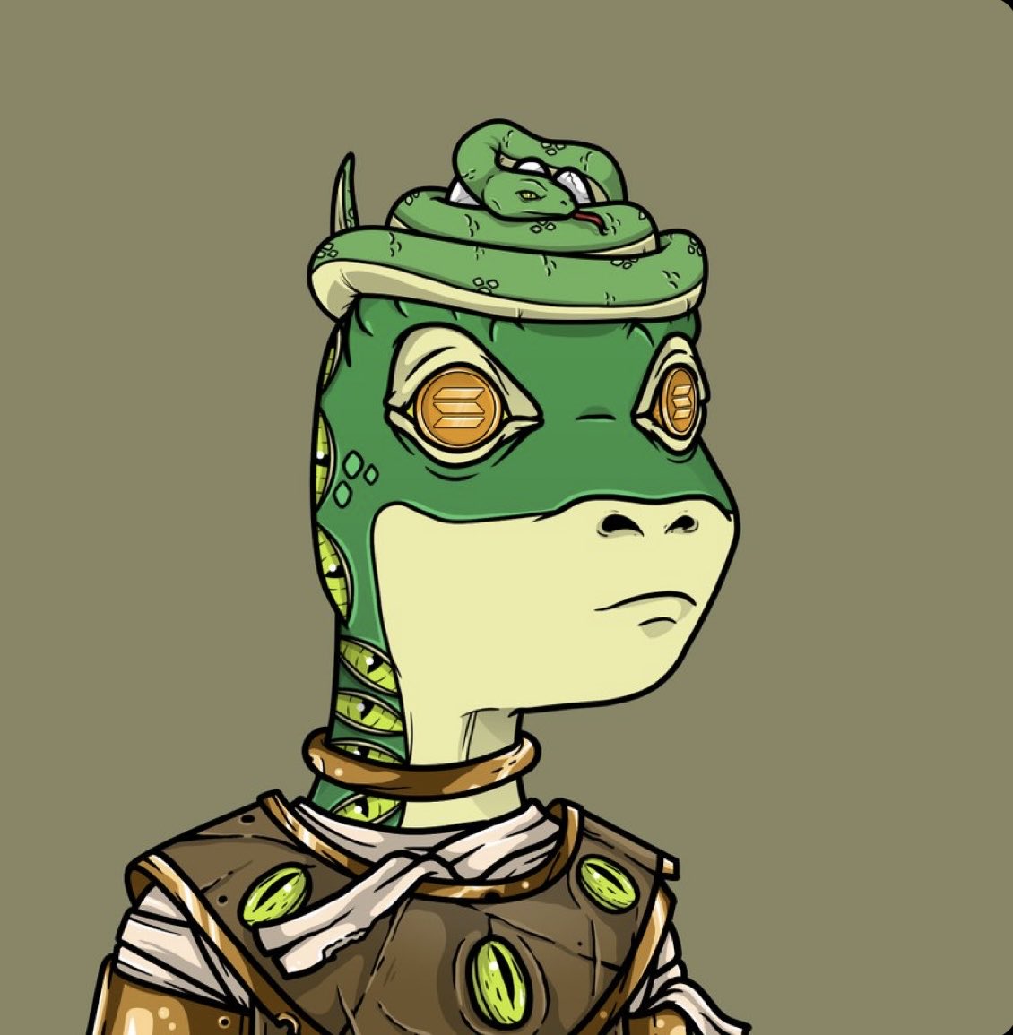 Ollie_Riches's tweet image. ⁦@ReptilianRenegg⁩  My Green Rolex Lizard ❤️🦎  Top Art and Top Community !