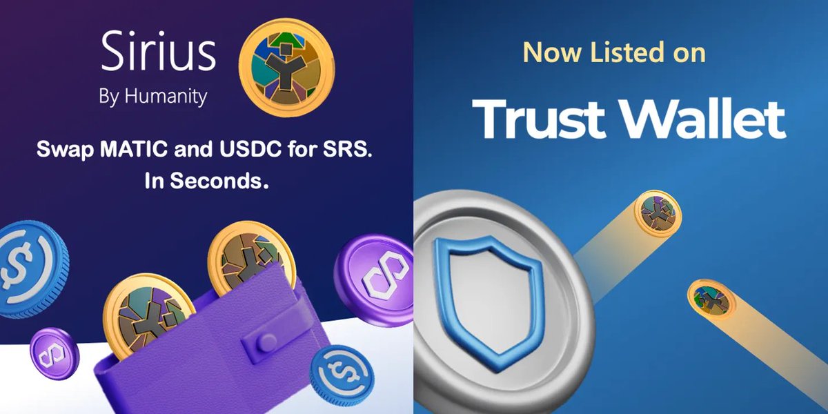 Step 1 - Getting Your SRS Tokens First things first, to stake or hold SRS, you'll need those tokens.

You can either buy them directly from our website app.humanity-protocol.com/index/Swap or seamlessly swap them using
<a href="/TrustWallet/">Trust Wallet</a>

It's your gateway to this innovative journey!🚀
#TrustWallet