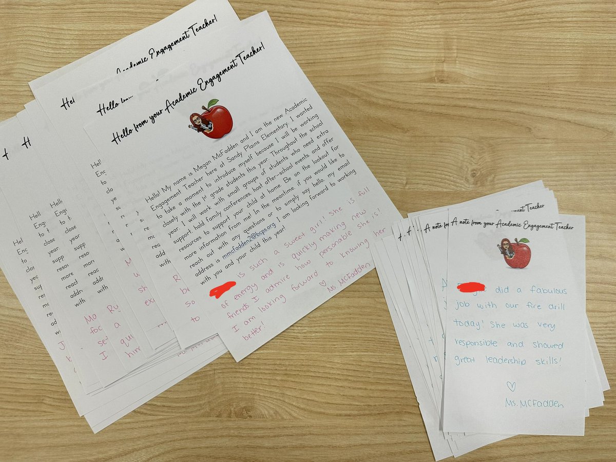 Megan McFadden (@mmcfaddenbcps) on Twitter photo Another batch of introduction letters and positive notes went home on Friday! I feel so fortunate to be able to make connections with our families! #TogetherWeSoar <a href="/SandyPlainsES/">Sandy Plains ES</a> <a href="/cdavis21BCPS/">Christina Davis</a> Another batch of introduction letters and positive notes went home on Friday! I feel so fortunate to be able to make connections with our families! #TogetherWeSoar <a href="/SandyPlainsES/">Sandy Plains ES</a> <a href="/cdavis21BCPS/">Christina Davis</a>